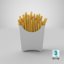 3D hot dog french fries