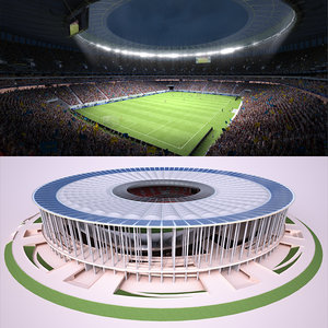 3d model soccer stadium