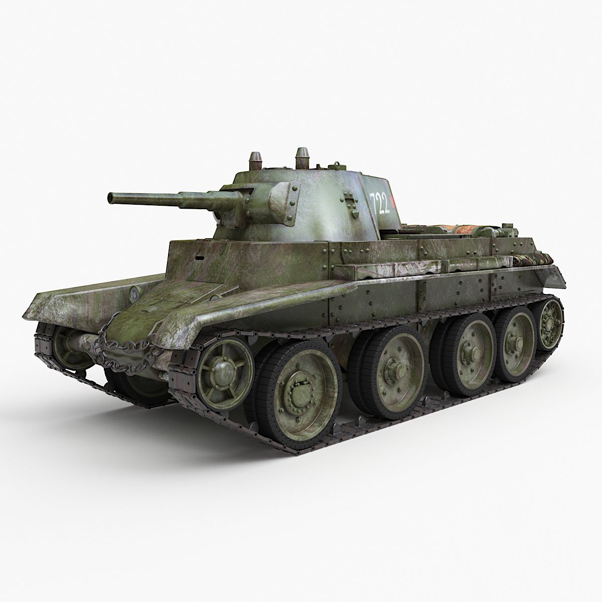 Tank bt 7 soviet 3D model - TurboSquid 1210155