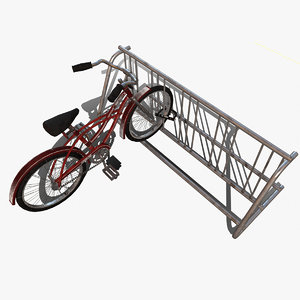 3d bicycle bike rack prop