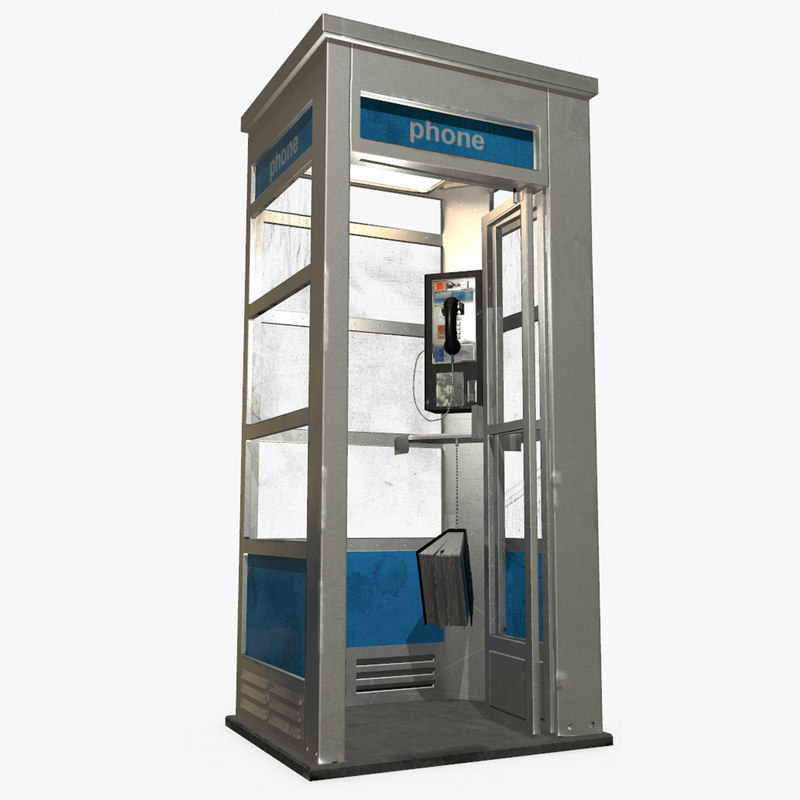 phone booth 3d model