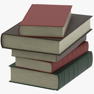 book pile 3D model