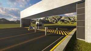 3D model entrance security cabin