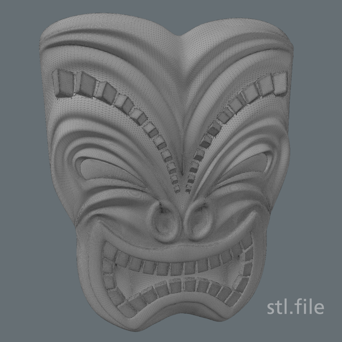 3d tiki mask