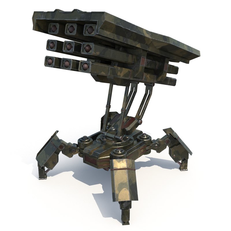 walker rocket launcher 3d model