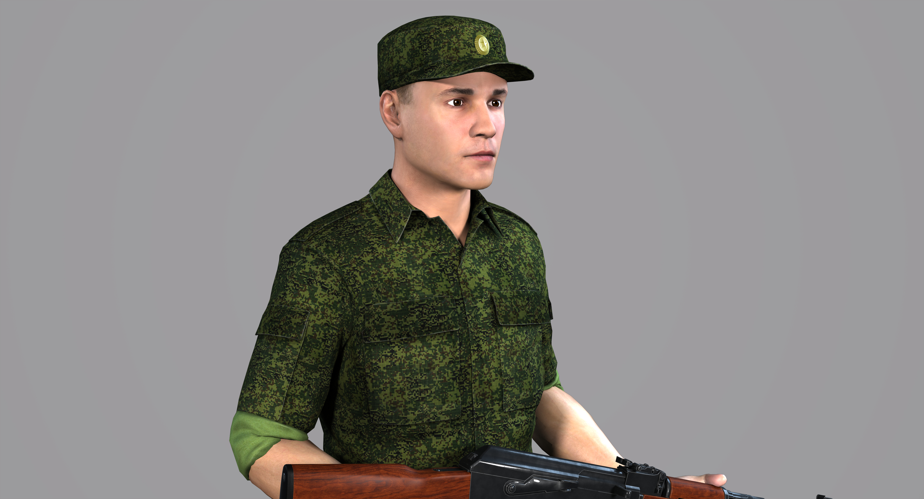 russian soldier 3d model