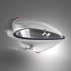 personal space ship 3d model