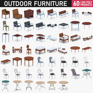 outdoor furniture - 60 3D model