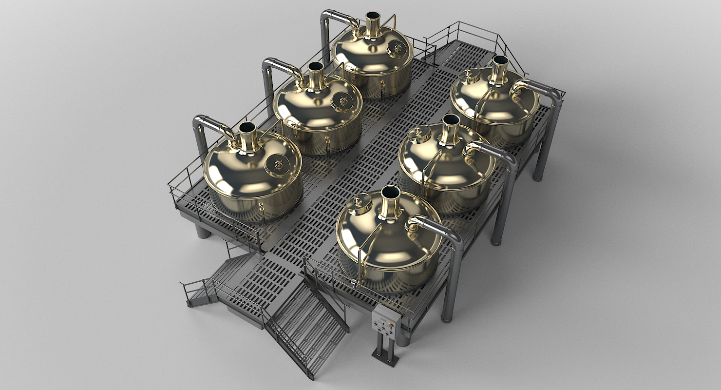 啤酒厂场景3d模型