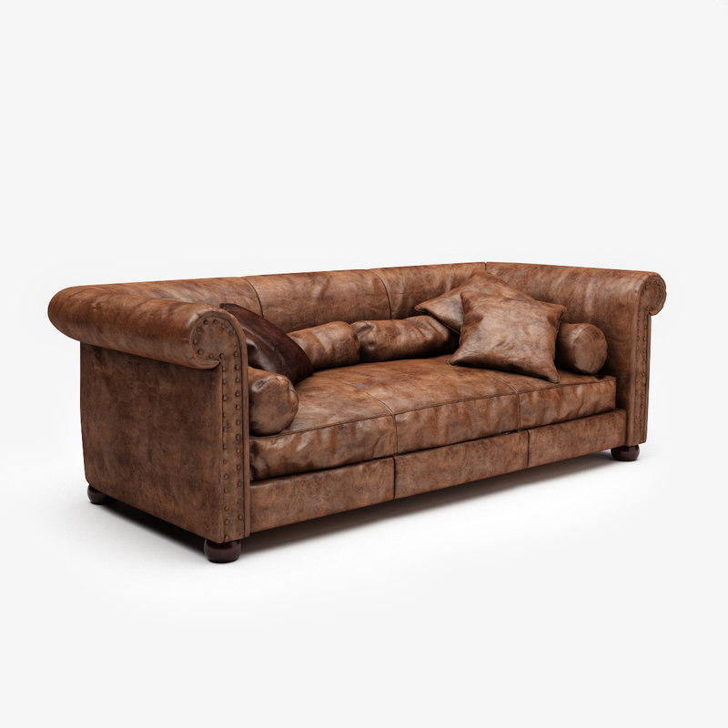 Baxter alfred leather sofa 3D model TurboSquid 1226862