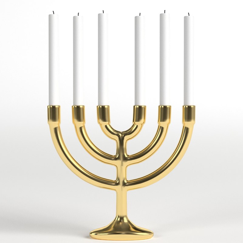 menorah branches lampstand 3d ma