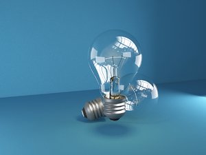 3D model light bulb