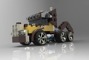 3D lego truck model