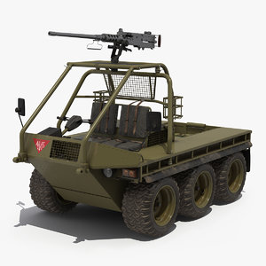 3D model army atmp 6x6 machine gun