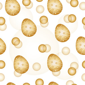 seamless pattern with brown Easter eggs