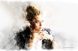 Girl in a coffee bar