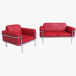 3ds max modern sofa leather