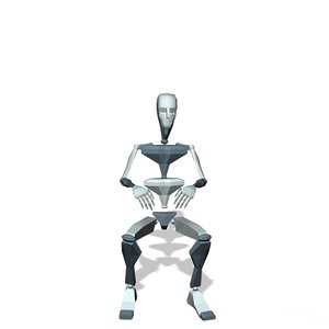 Male idle and sit working on seat