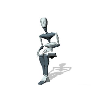 Sit worry and looking around