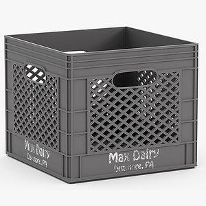 plastic milk crate 3d max