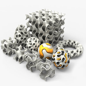 gyroid mathematical abstract 3d max