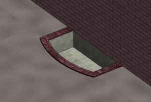 External, Antique Basement Window Well (Fully Parametric)