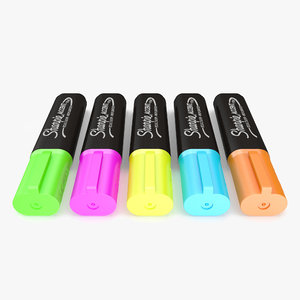 sharpie highlighter markers 3d max