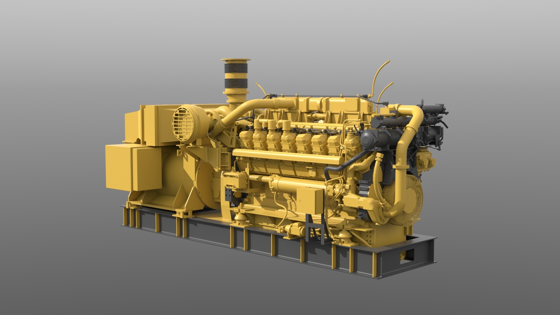 3d model of diesel engine