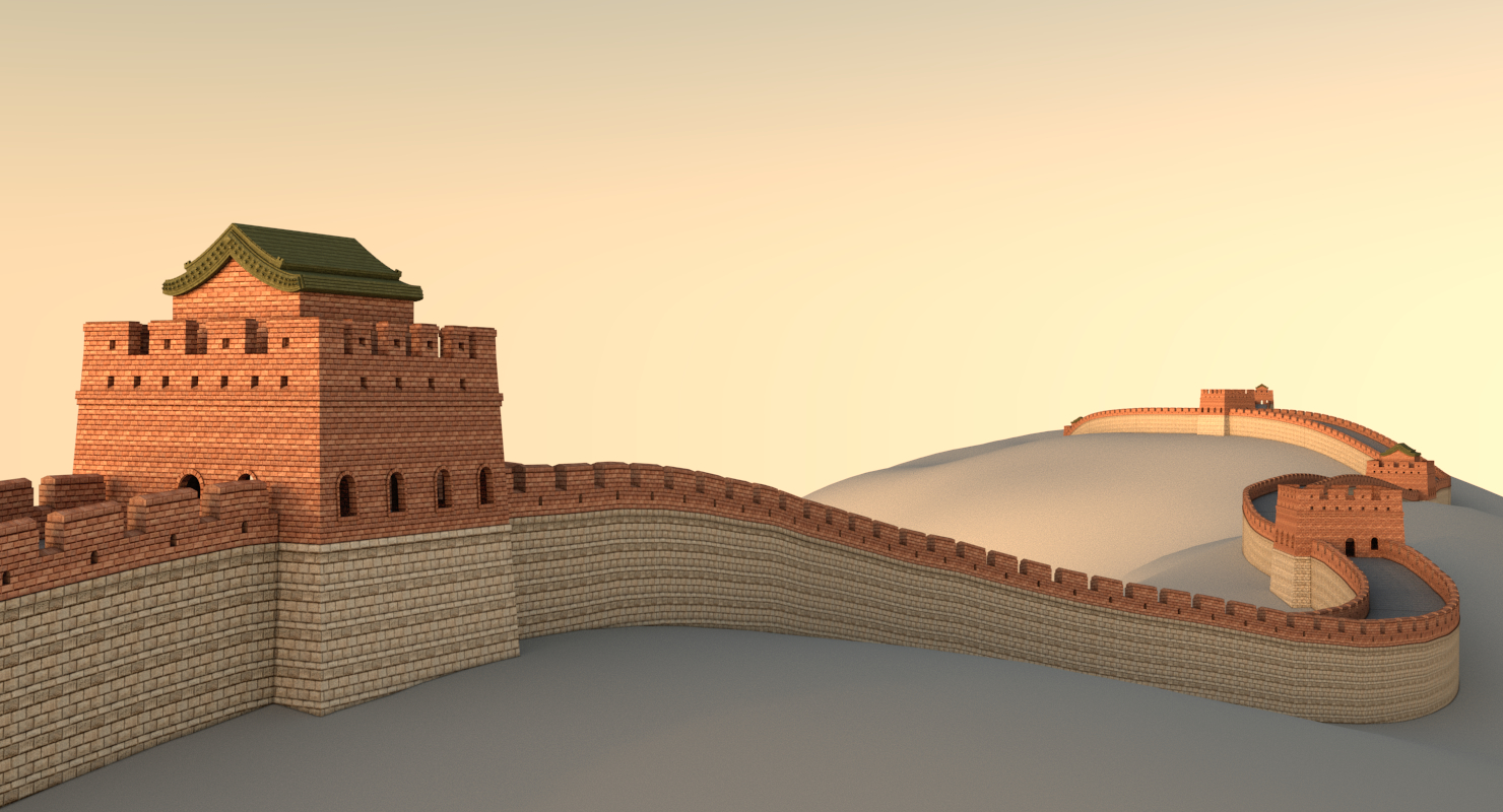 3d great wall china