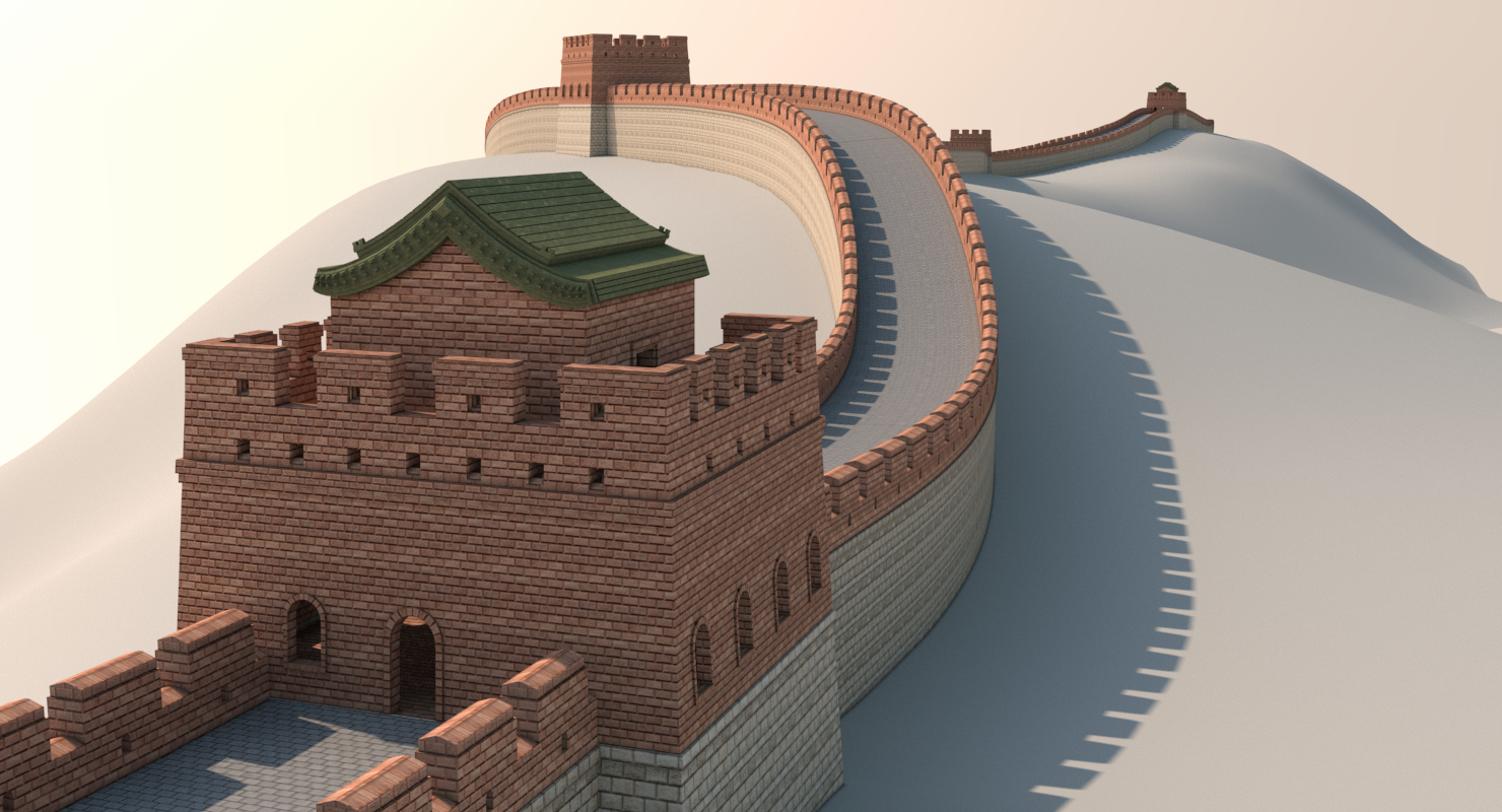 3d great wall china