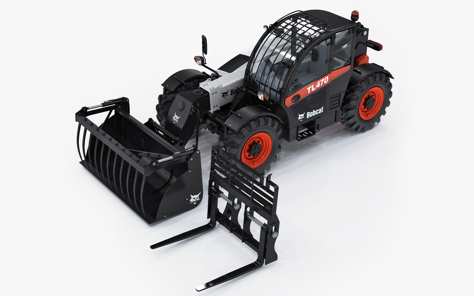 bobcat tl470 telescopic handler 3d model