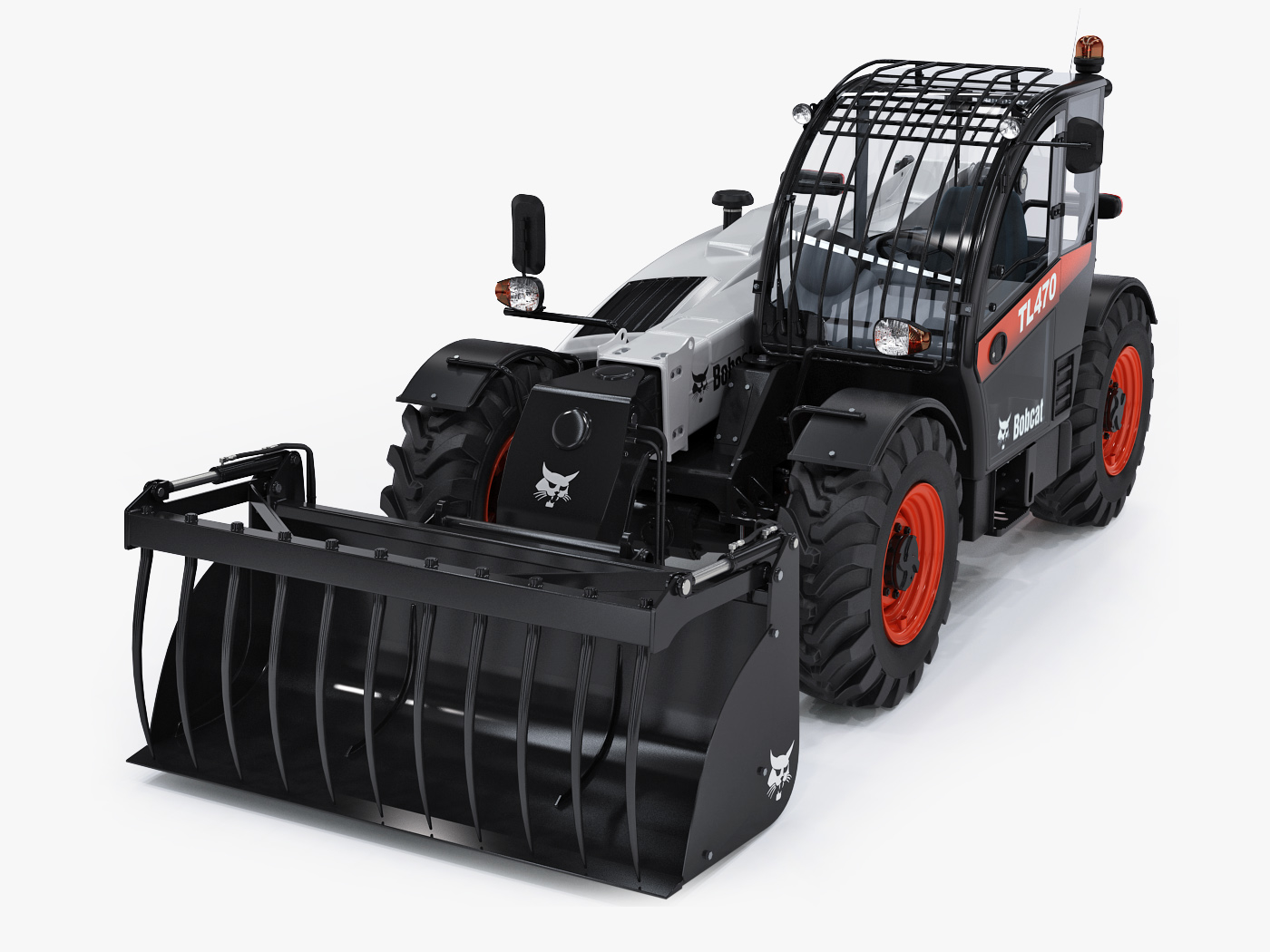 bobcat tl470 telescopic handler 3d model