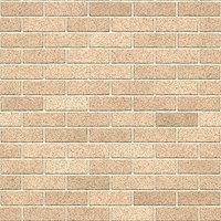 Calais cream clay brick wall seamless texture, computer generated background.