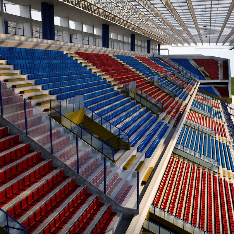 3d stadium seating tribune wide