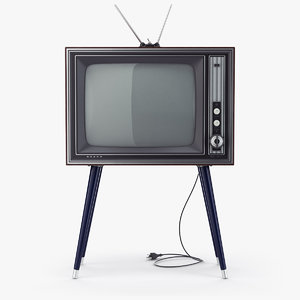 retro tv sharp ier-c7 3D