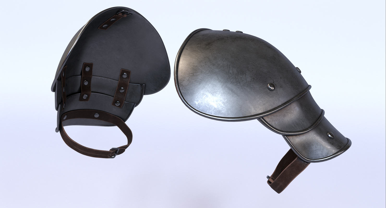 medieval fantasy half-plate armor 3d model