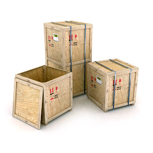 3d wood crates model