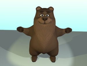 bear cartoon 3D model