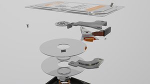 3D model hard drive