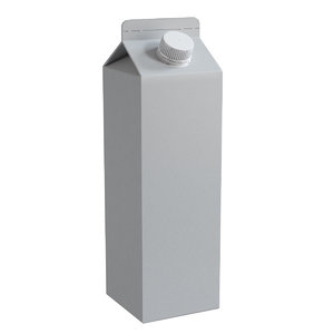3D model milk carton