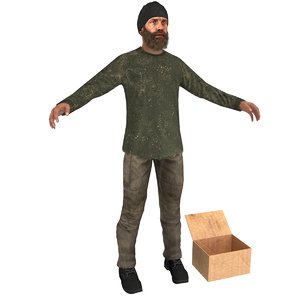 beggar man 3D model