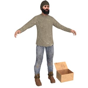 beggar 3 man 3D model