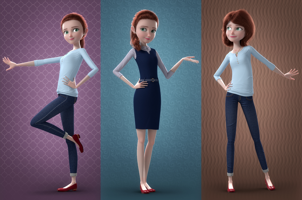 Cartoon Family Rigged V5 3D model Free Download  |  Official Website