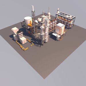 3D factory building model