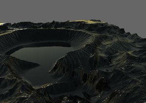 3D model crater world machine