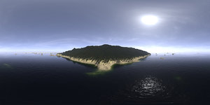Noon Ocean Island HDRI Sky