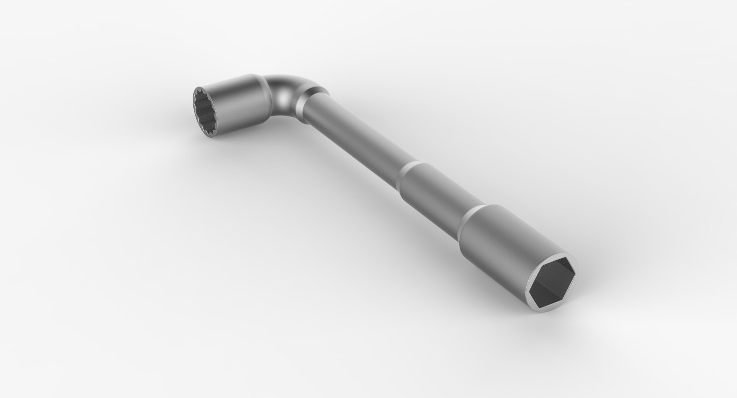 3d angle socket wrench model