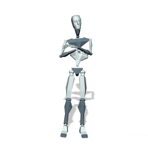 Stand idle cross arm and talk