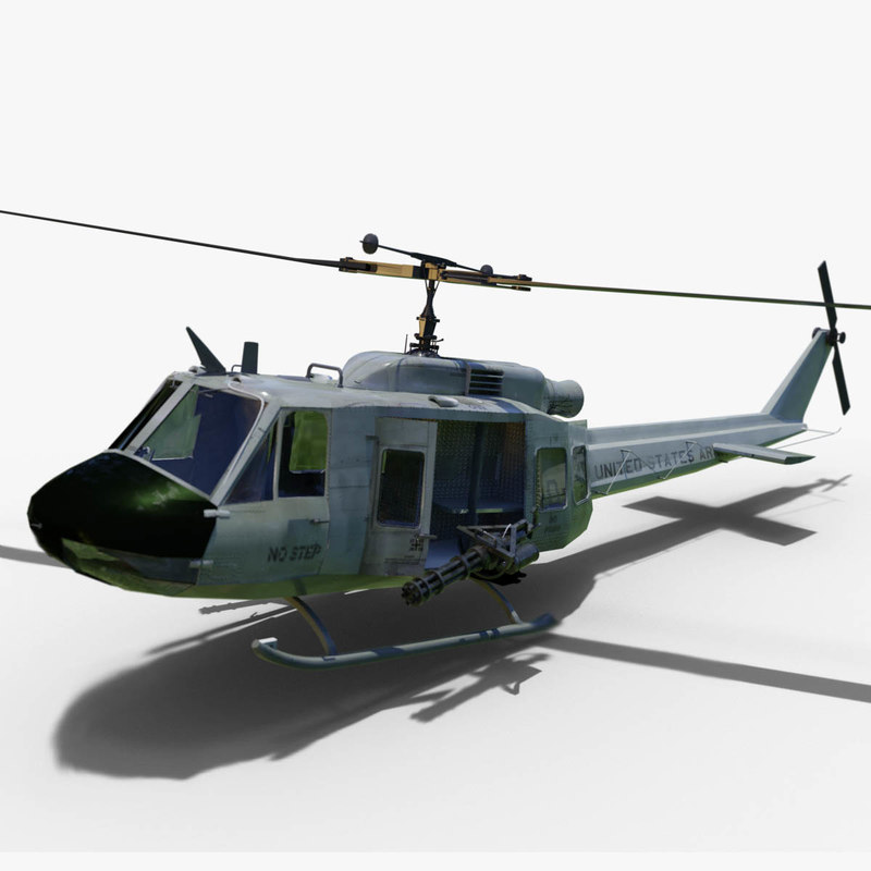 Bell huey uh1 helicopter 3D TurboSquid 1364951