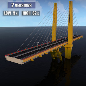 3d model suspended bridge